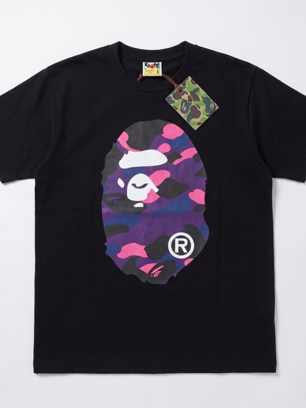 A Bathing Ape BAPE Ape Head Camo Ape Head T-Shirt Black - Tee Men's Black NWT